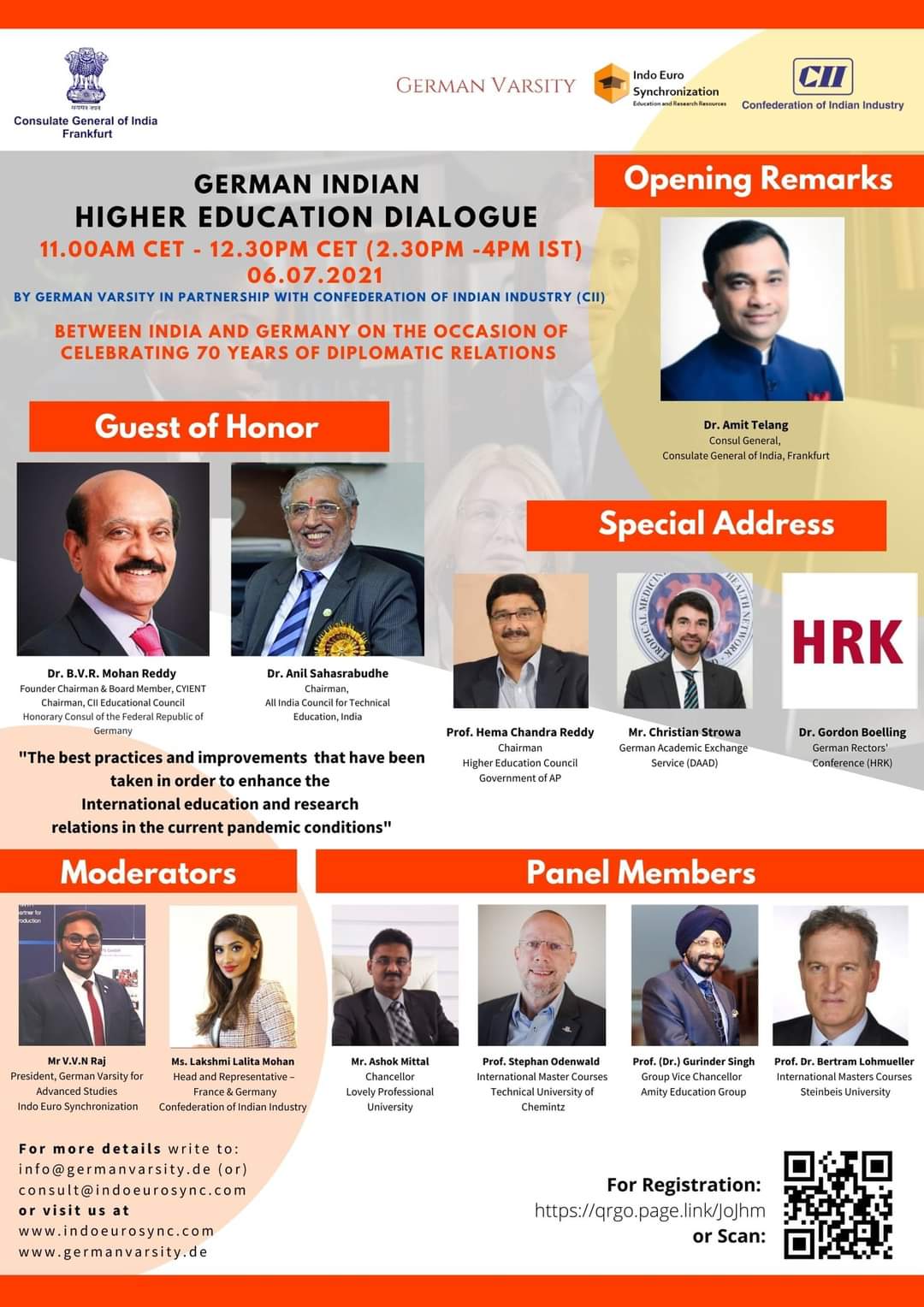 Read more about the article German Indian higher education dialogue – Completed on 6th July 2021
